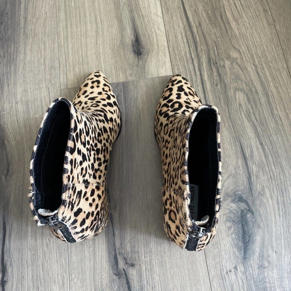 Steve Madden Womens Size 10 JILLIAN Calf Hair Leopard Print Booties Ankle Boot - Picture 13 of 16